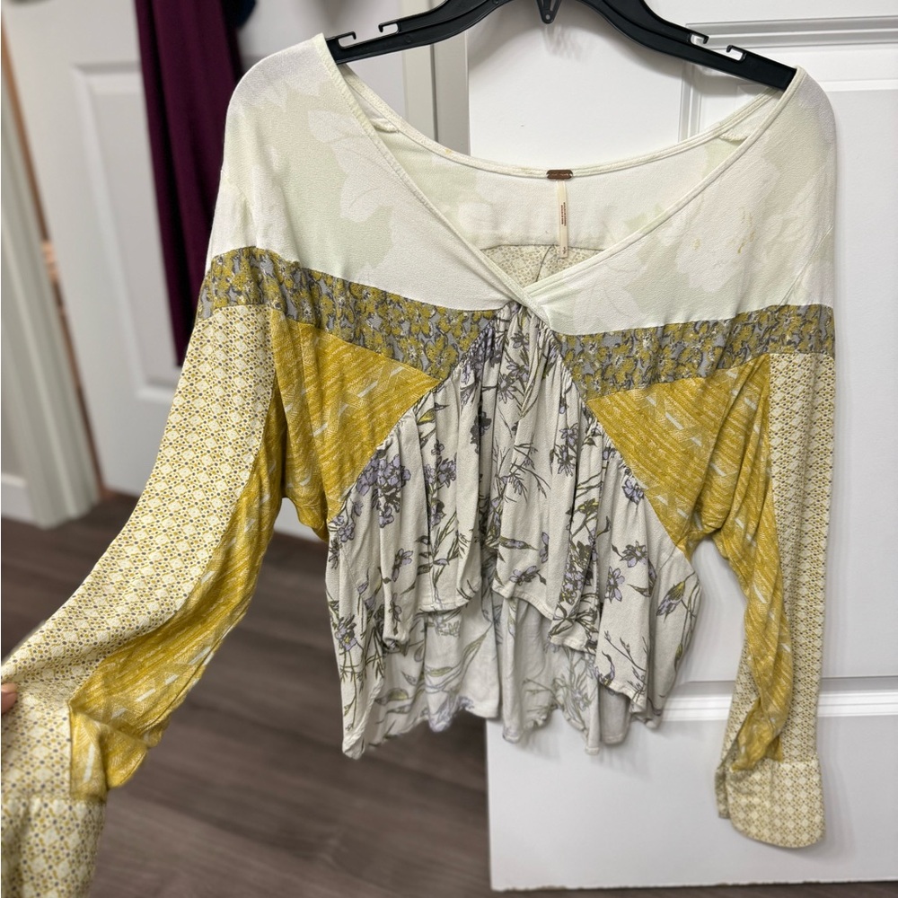 Free People Beautiful Patchwork Blouse